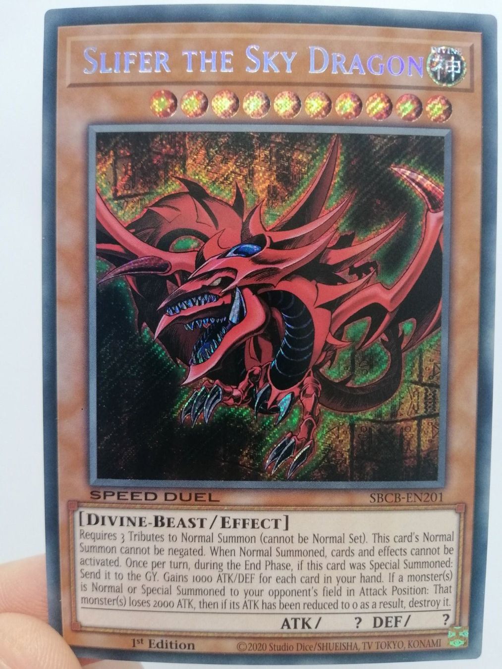 Yugioh Carte collezionabili: Slifer the Sky Dragon Secret 1.Edition – Nuovo (secondo la descrizione) da Boswil venduto da ShoppingCenterCity 6