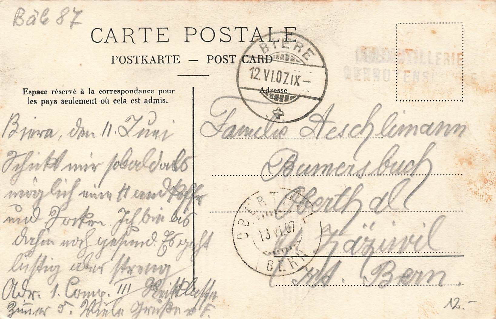 Cartoline postali: Caserne de Biere – Usato da Biasca venduto da Blenio71 1