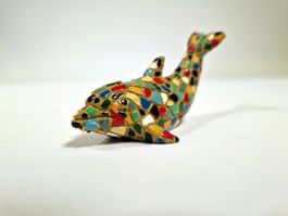 Delfinfigur farbiges Mosaik
