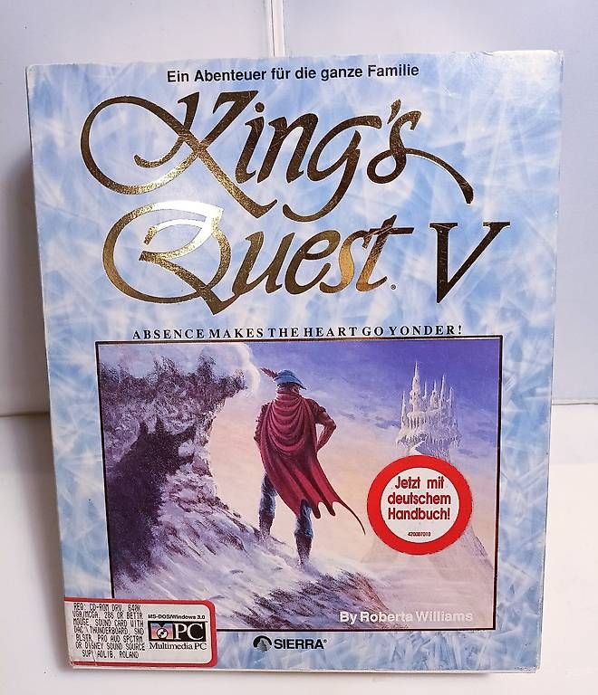 Giochi: KINGS QUEST 5 PC CD-ROM BIG BOX KOMPLETT SET 1A DE – Usato da Reinach BL venduto da mon_89wb