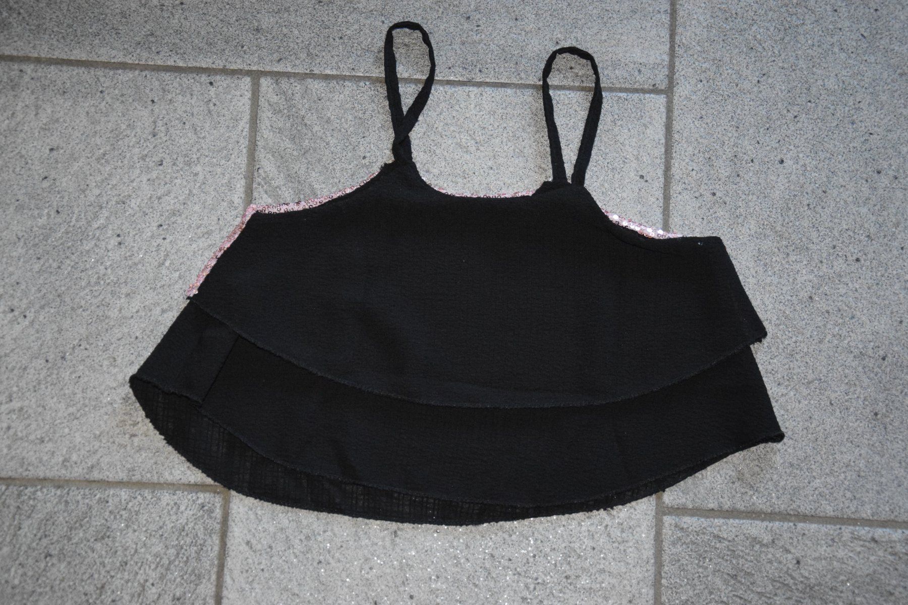 Top: Damen Crop Top mit Glitzer gr. S – Usato da Mezzovico venduto da finsteraar 1