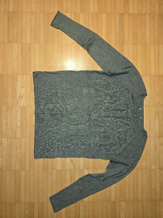 Hellolivgrüner Strickpullover, Langarm, Grösse S