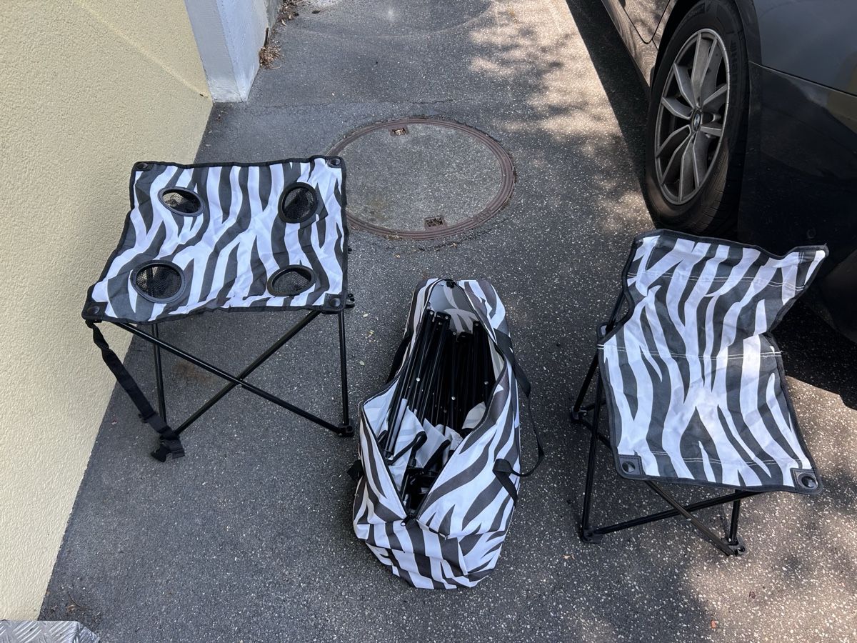 Sedie: Klappstühle Set Zebra-Muster gebraucht – Usato da Adligenswil venduto da Lasvegas_66
