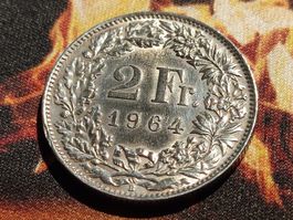 2 Franken 1964, Silber