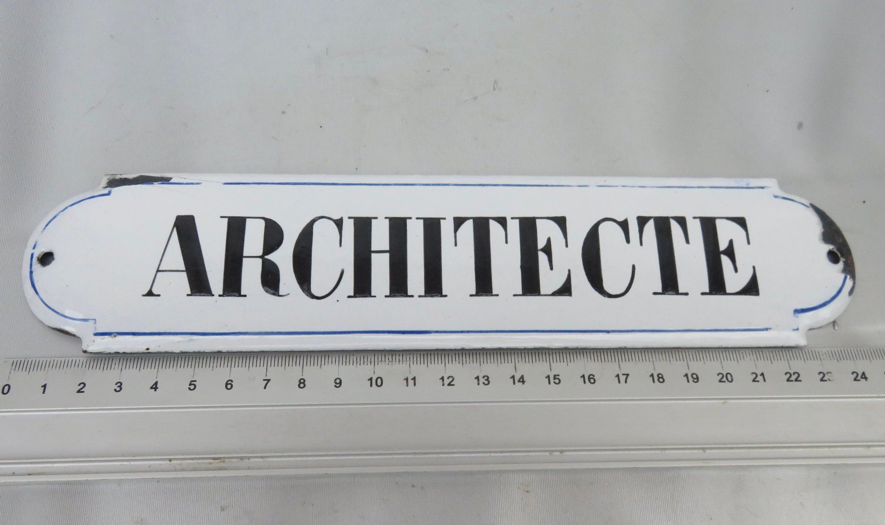 Insegne: ANTIKES EMAILSCHILD ARCHITECTE – Usato da BERN venduto da erassmusvonrotterdam 4