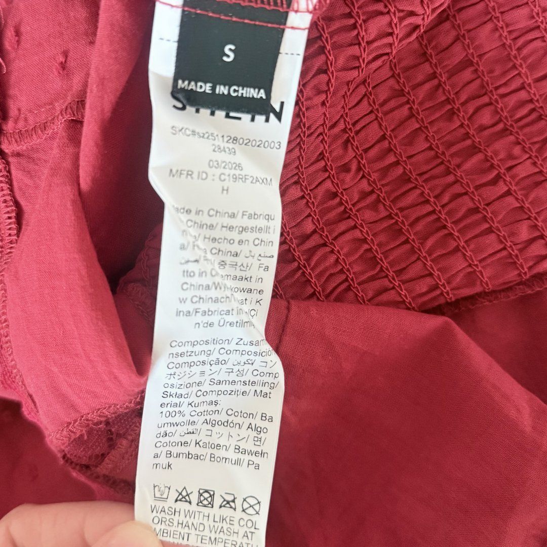 Shein Tops: SHEIN Top Rouge 100% Coton - Taille S - NEUF – Neu (gemäss Beschreibung) aus Vevey von secondlifevevey 3