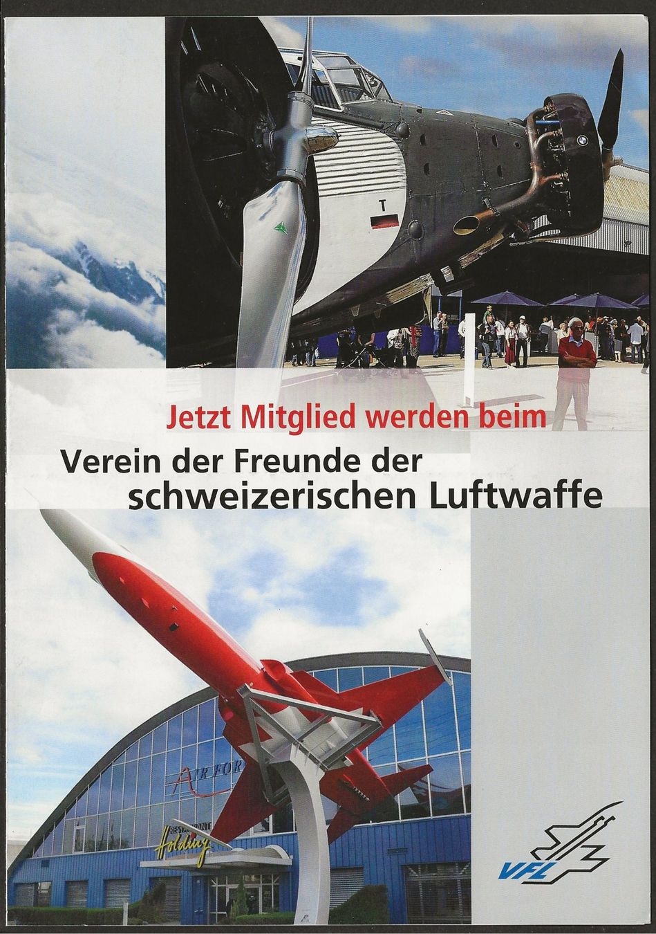 Schweizer Armee Documenti: Luftwaffe Freunde VFL Flugzeug Armee Schweiz Flyer Infoblatt – Usato da Müswangen venduto da buyin