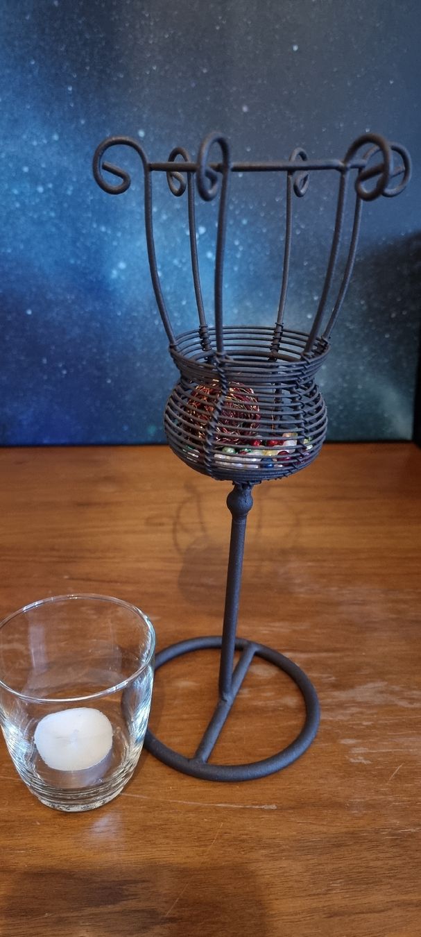 Portacandele: Kerzenständer aus Metall/Glas – Usato da Rombach venduto da SYW 2