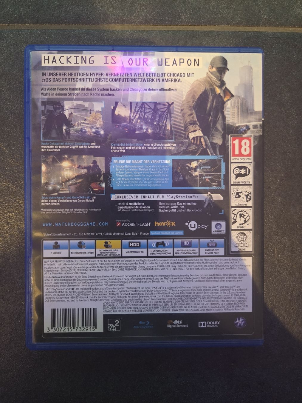 Giochi: Watch Dogs PS4 - Exklusive Edition – Usato da Konolfingen venduto da Siggi_wulle 1