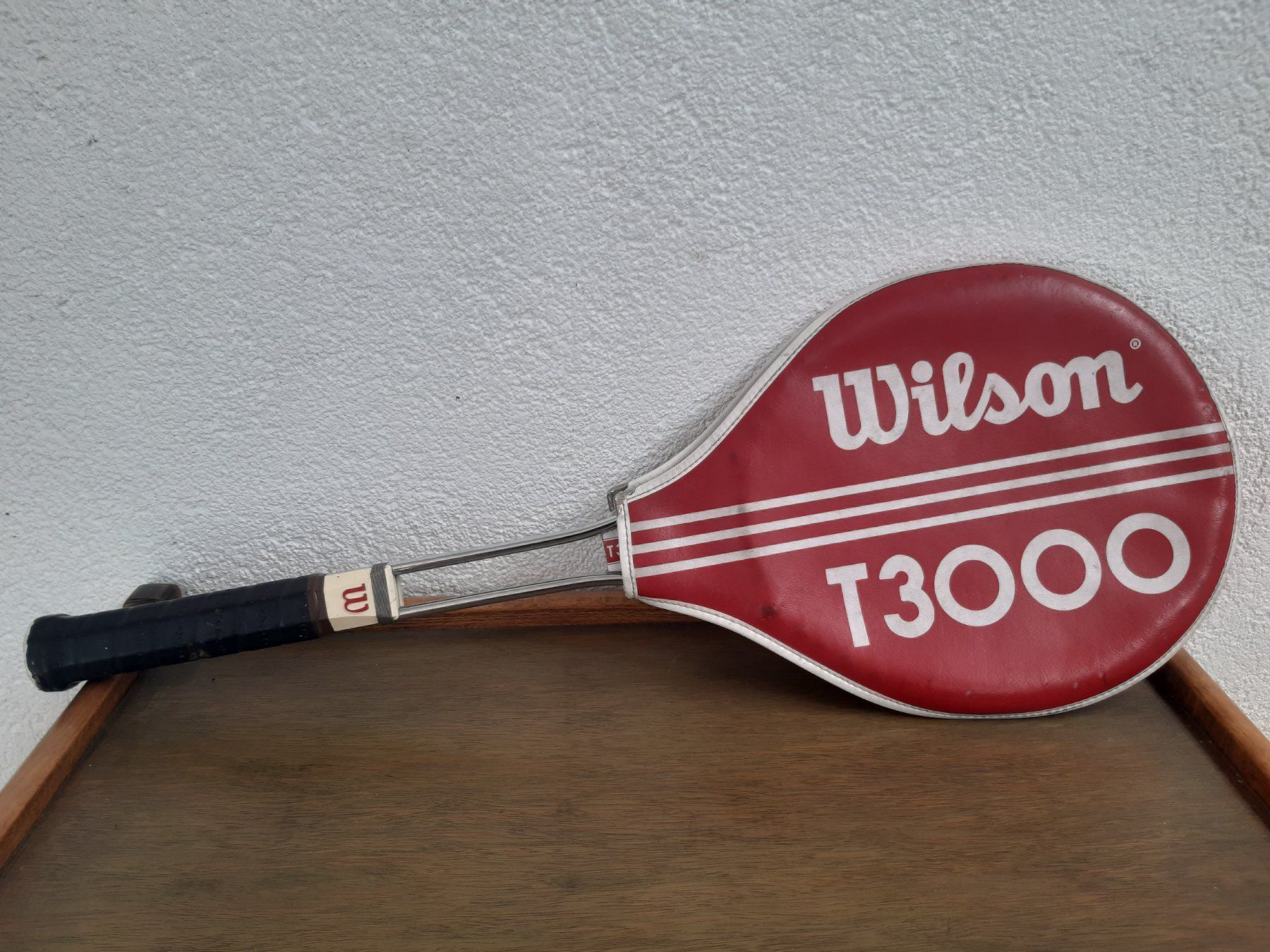 Raquette De Tennis Vintage Wilson T3000 Métal - Grip 4 3/8" - Made In USA - Avec Housse