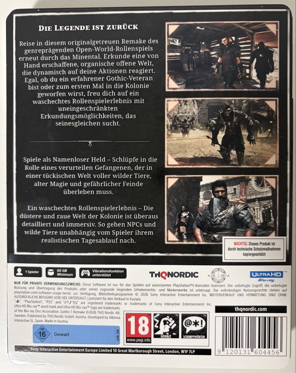 Giochi: GOTHIC 1 - REMAKE (STEELBOOK EDITION) – Nuovo (secondo la descrizione) da Affoltern am Albis venduto da nioreh1 1