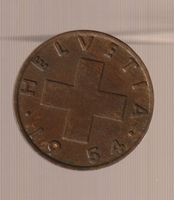 MONETA SVIZZERA 2 centesimi 1954 usata - circolata Rame