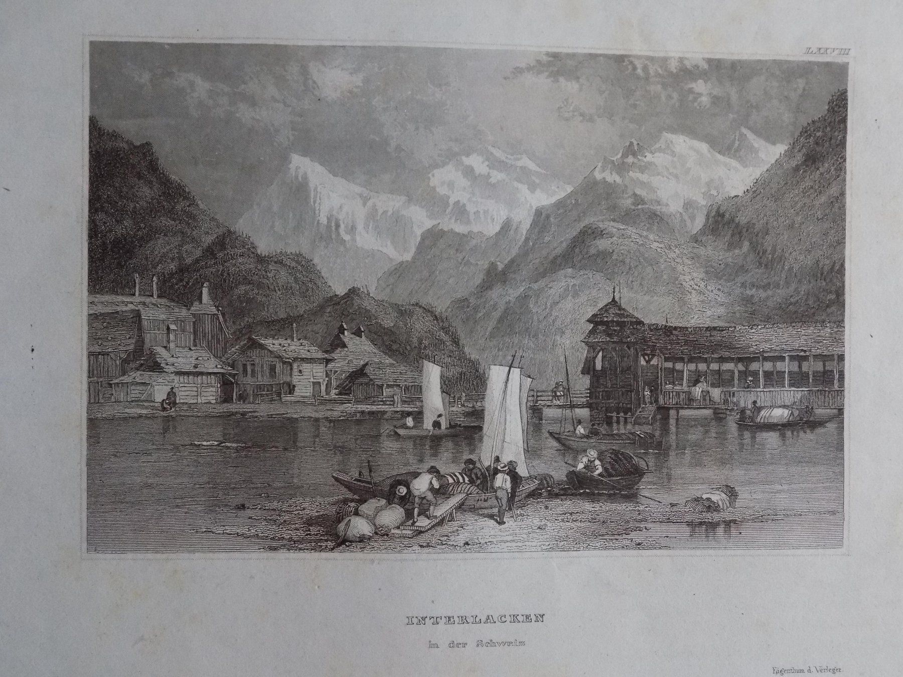 Gravures: Interlaken Stahlstich – D'occasion à Risch par Antikfee 2