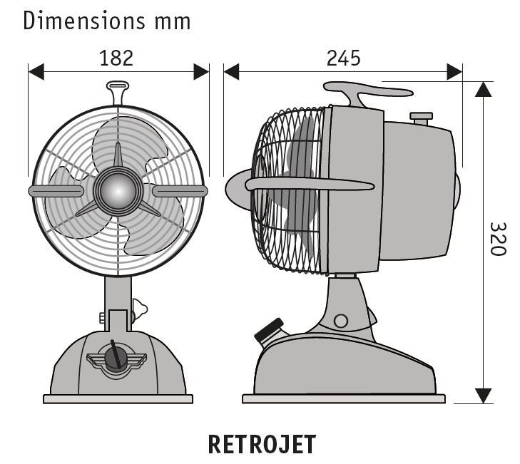 Ventilatori: Tischventilator RetroJet  Weiß - Neu & Originalverpackt – Nuovo e nell'imballaggio originale da Dagmersellen venduto da ZIPZAP8 1