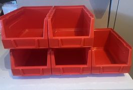 Sichtlagerkasten / Stapelkistli Rot Mobil Plastic No: 5