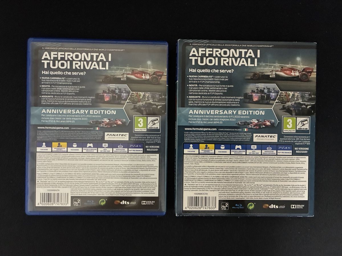 Sony Jeux: F1 2019 Anniversary Edition PS4 Gioco Usato – Neuf (Voir description) à Taverne par nad02026 1