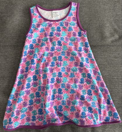 Sommerliches Kleid mit Tintenfisch Muster, Grösse 110
