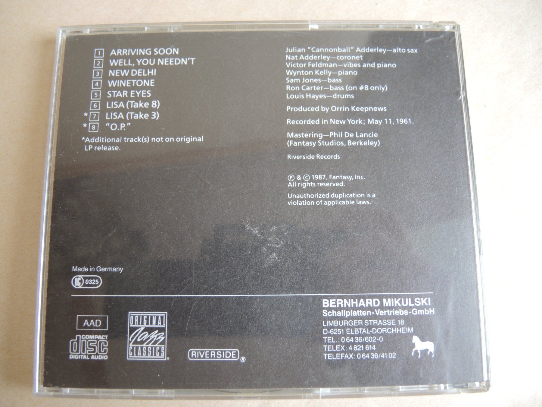 CD: The Cannonball Adderley Quintet Plus CD , Jazz Klassiker – Usato da Rorschach venduto da Pop-upBrocki 2