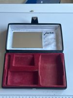 Jura Etui leer mit Spiegel und rotem Samt (I17)