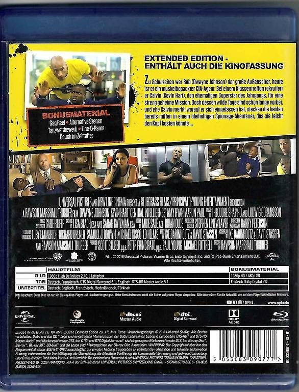 Tous les DVDs: Central Intelligence - Blu-ray Film – D'occasion à Dörflingen par Super-Bob 1