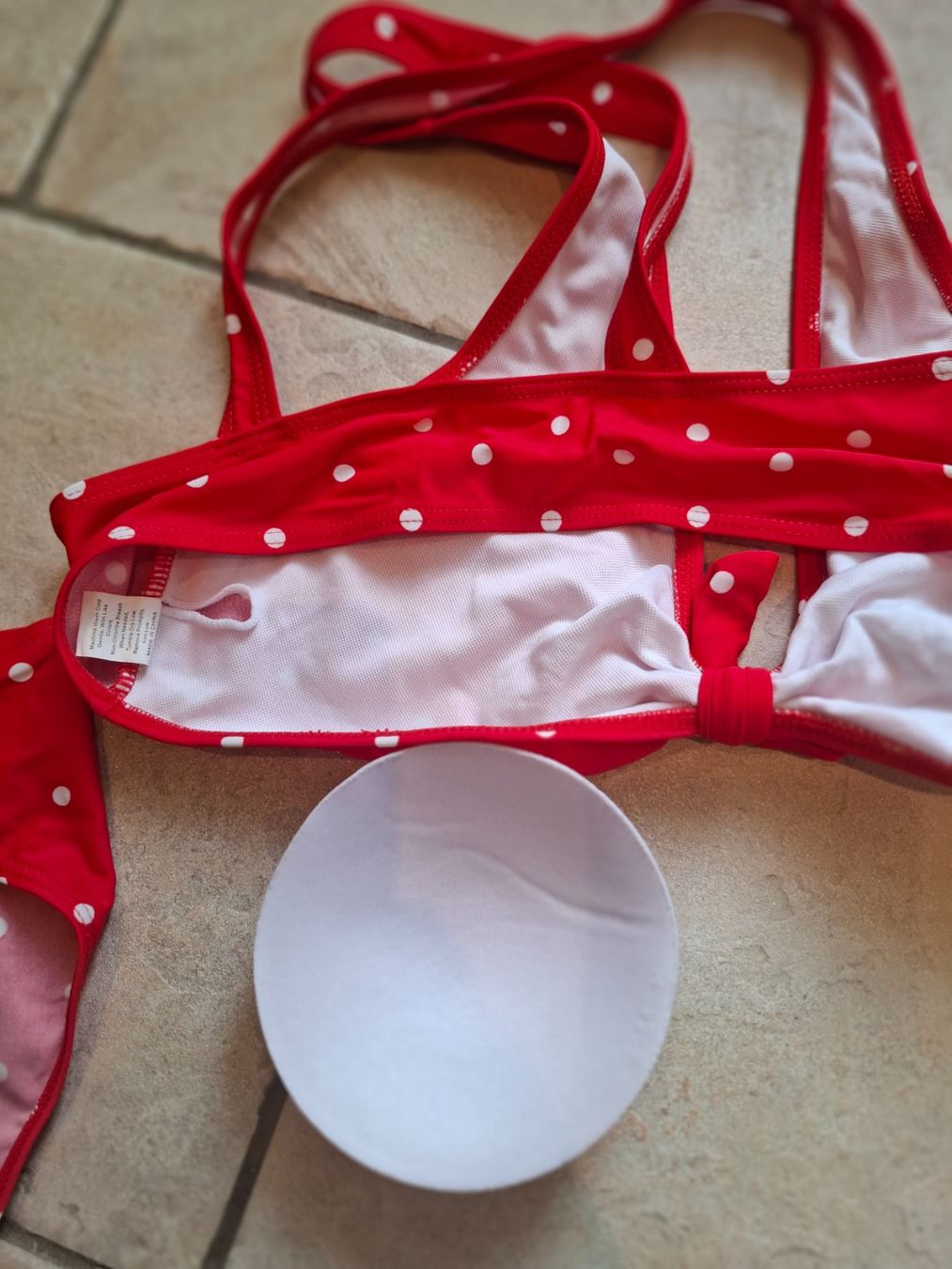 Costumi da bagno & Bikini: Bikini Gr. M, rot mit weissen Punkten – Nuovo (secondo la descrizione) da Wenslingen venduto da kasjupeia 8