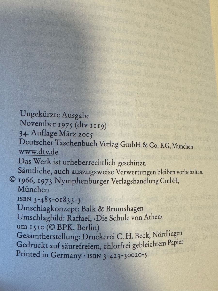 Bücher: Wilhelm Weischedel: Philosophische Hintertreppe, – Neu (gemäss Beschreibung) aus Zürich von wtpooh 4