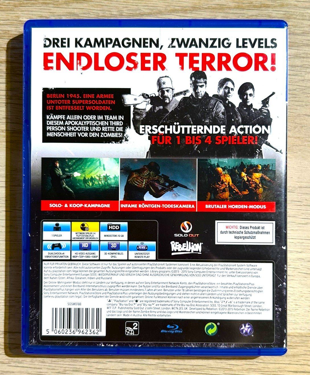 Sony Jeux: Zombie Army Trilogy PS4 – D'occasion à St. Gallen par Alpine.Arcade 1