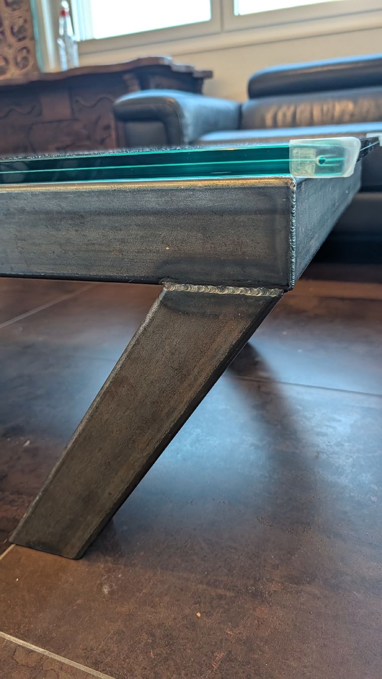 Tavoli: Table basse industrielle, unique, fabrication sur mesure – Usato da La Place (Ayent) venduto da s4c4 1