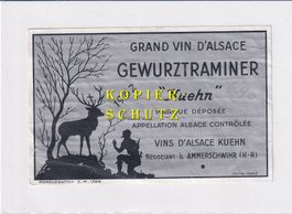 Etikette - Gewürztraminer "Kuehn" 1962 /bd