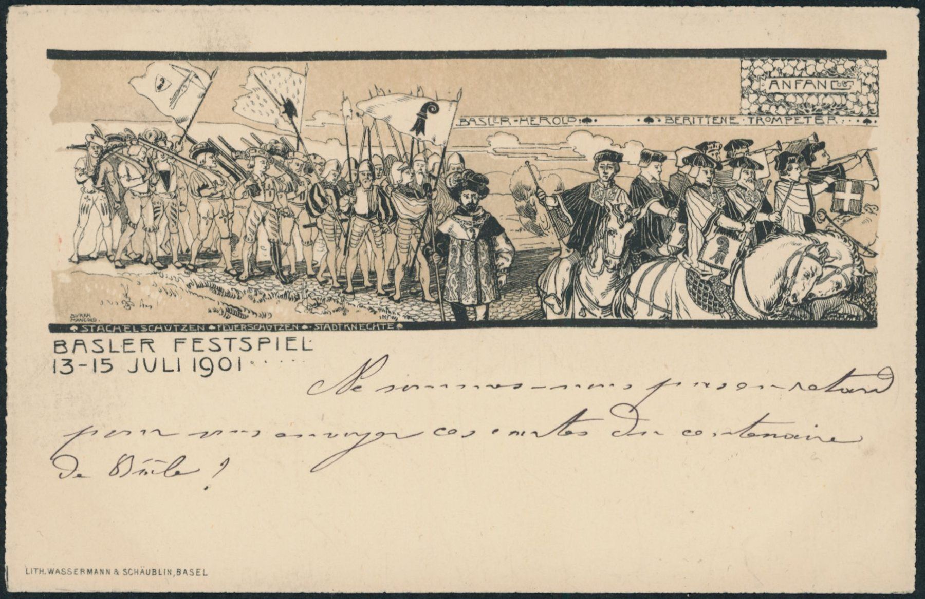 Alle Briefmarken: 1901 - Pro Patria - Bundesfeierkarten - Vorläufer - Basel BS – Gebraucht aus Schindellegi von leecollect