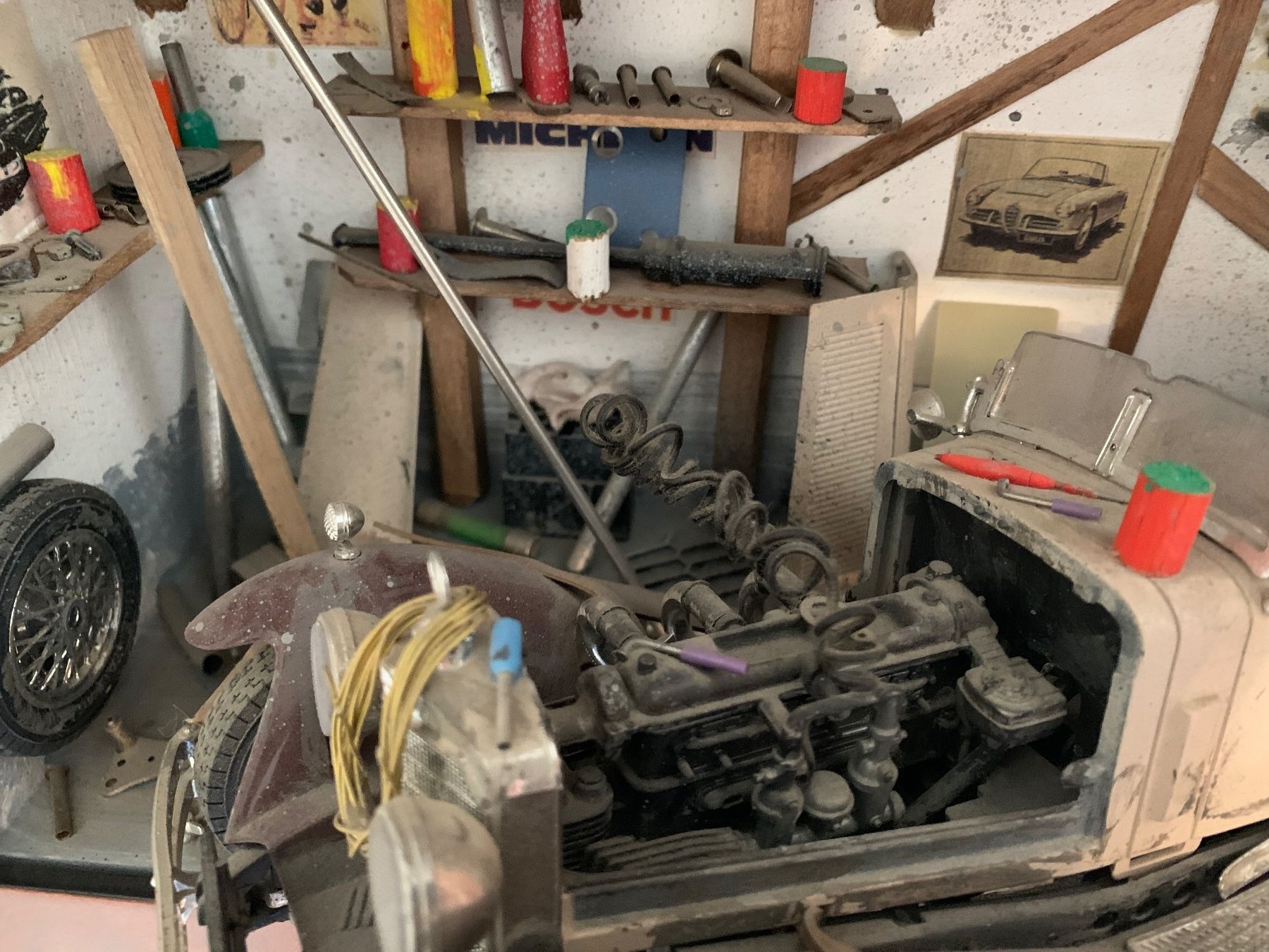 Mercedes-Benz Modellautos: Einmaliges Diorama "Mercedes Oldtimer mit Werkstatt" – Gebraucht aus Widnau von sei_g6d9 5