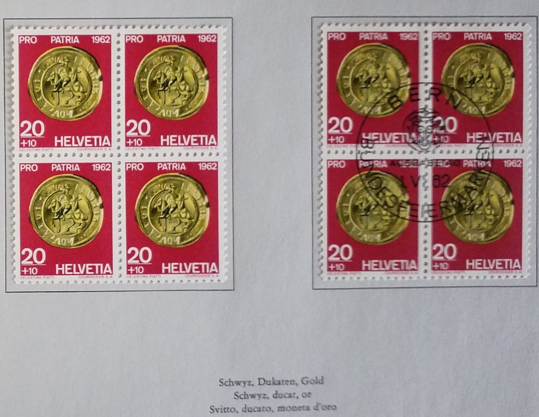 Alle Briefmarken: 1962, Geschenkheft Pro Patria ET, im 4-Block 45.-++ – Neu (gemäss Beschreibung) aus Baden von Eggi 4