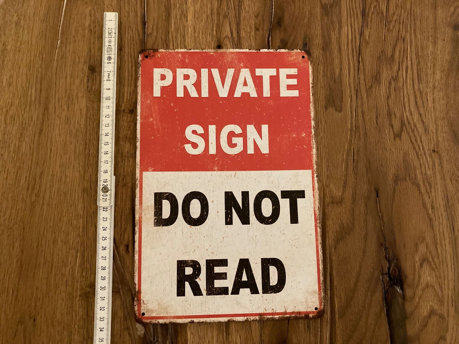 Schilder: Private Sign - Do not read / lustiges Blechschild - neu – Neu und originalverpackt aus Bremgarten AG von Eurotiz 1