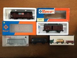 4x Roco SNCF Güterwagen