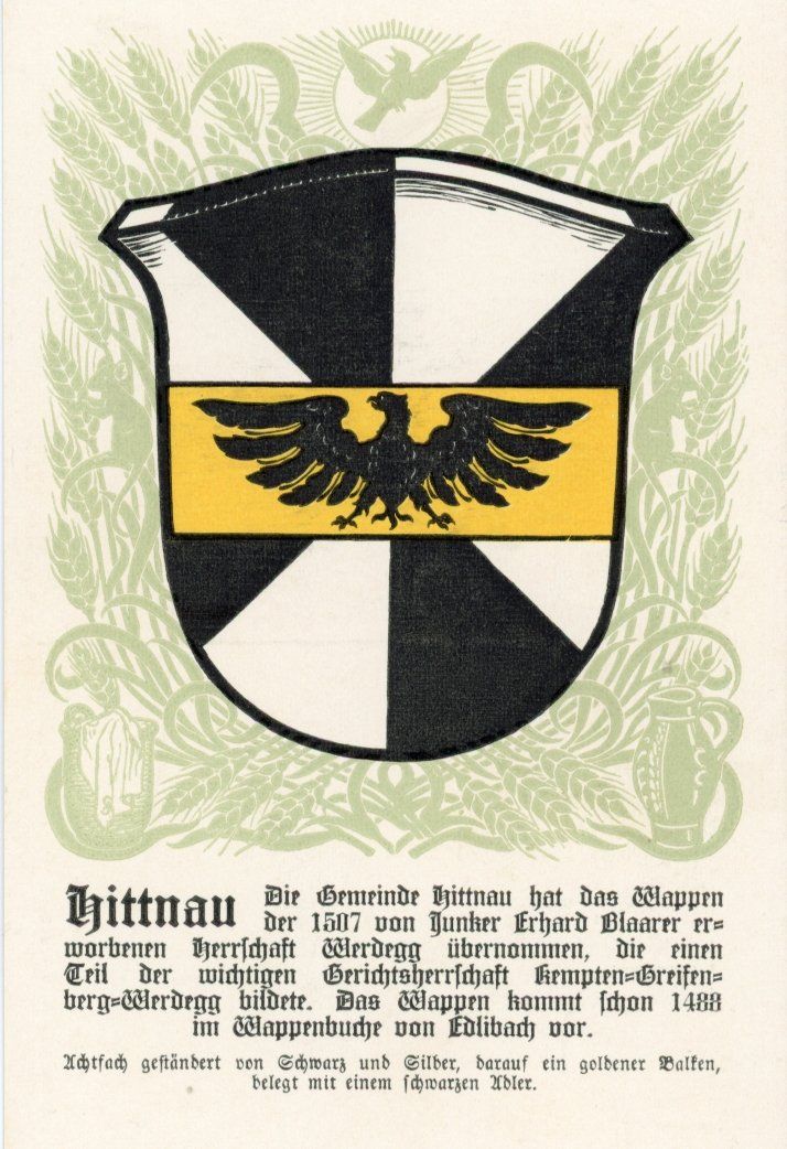 Cartes postales: Hittnau  ZH     Gemeindewappen – D'occasion à Brig par Valcards54