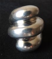 Elegant geschwungener Silber 925 Fingerring Gr. 54