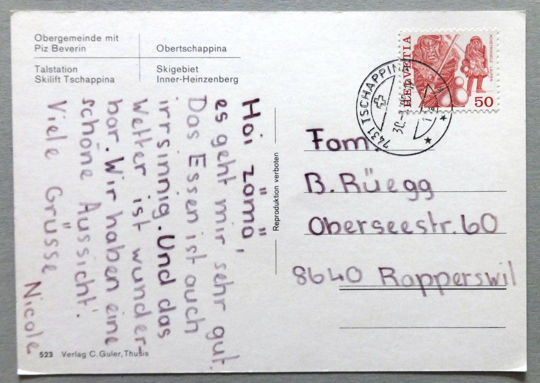 Cartoline postali: Heinzenberg / GR – Usato da Fétigny venduto da Billy2miny 1