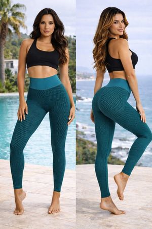 Leggings damen, anticellulite ,grün, L ,entrainement sport