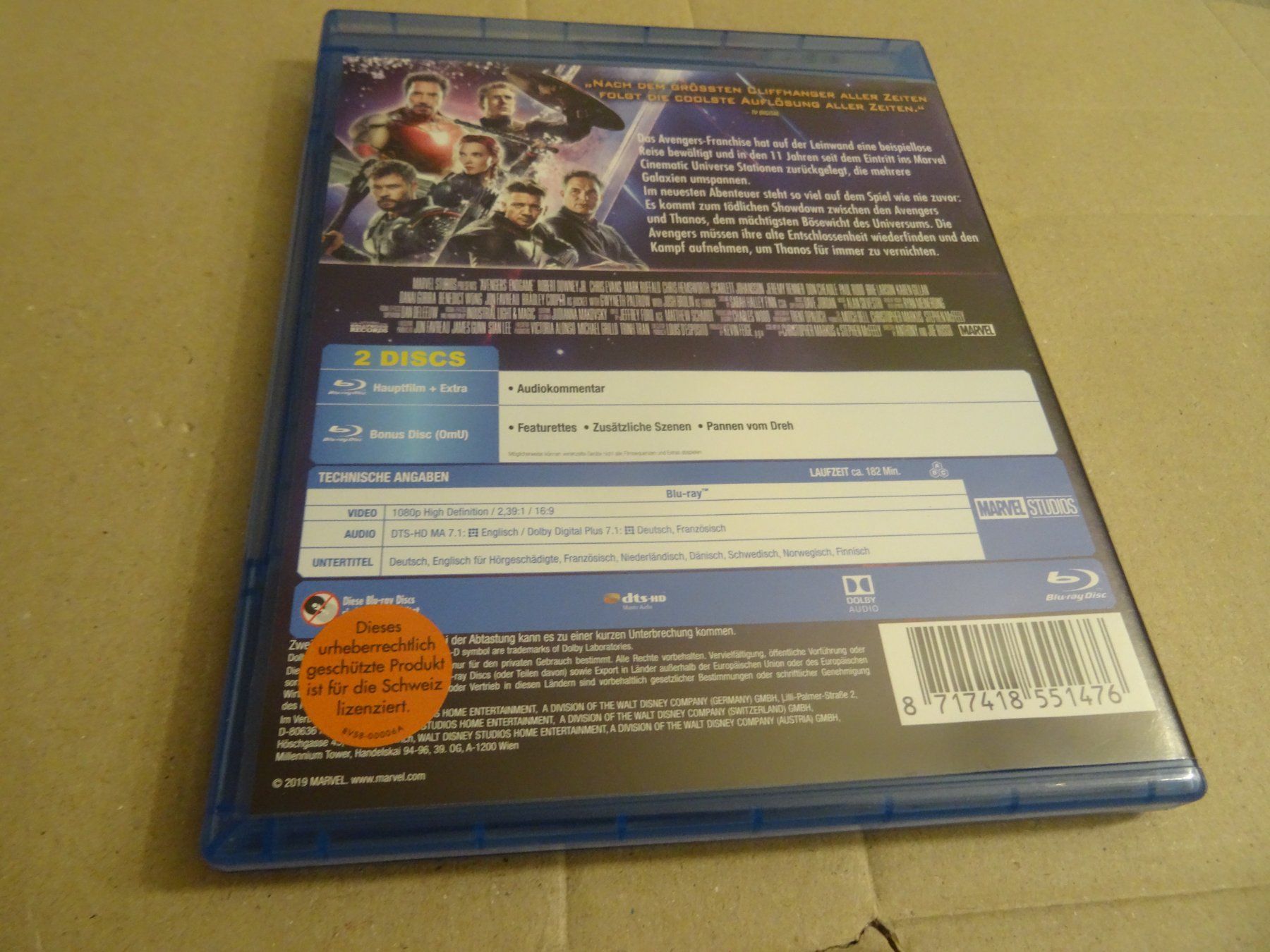Tutti i DVDs: Avengers: Endgame - Blu-ray - – Usato da Olten venduto da Disc-Verkauf 2
