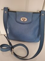 Sac Fossil en cuir bleu – bandoulière