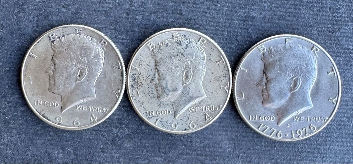 Tutti le monete: 2 x 1/2 Dollar Kennedy 1964 – Usato da Meilen venduto da coins4sale