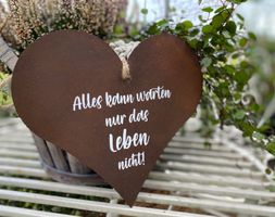 Edelrost Herz „Alles kann warten“
