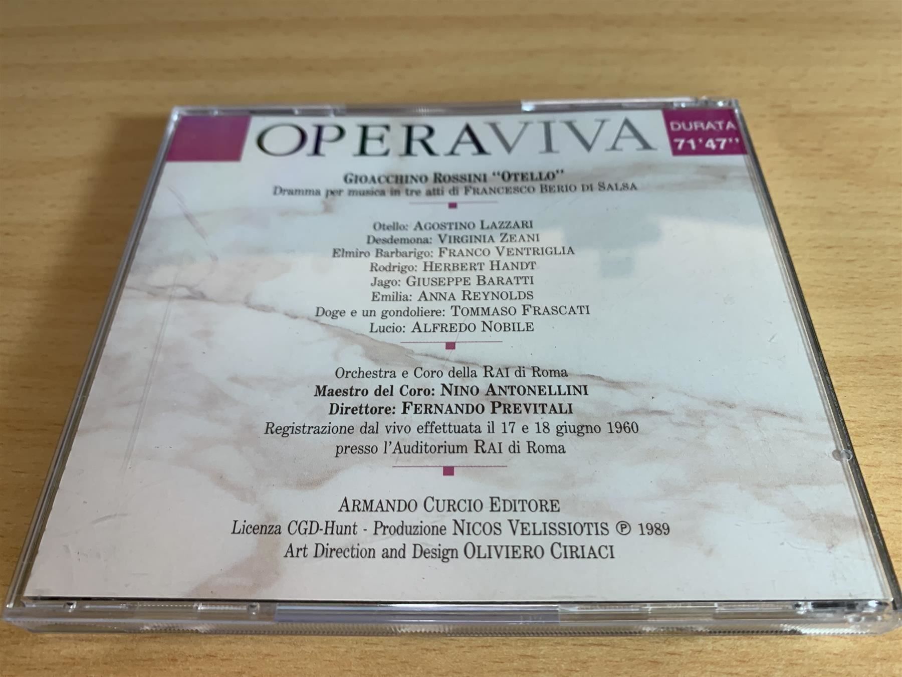 CD: Rossini - Otello - Agostino Lazzari, Vir – Usato da Rikon im Tösstal venduto da Alpenmutz 1