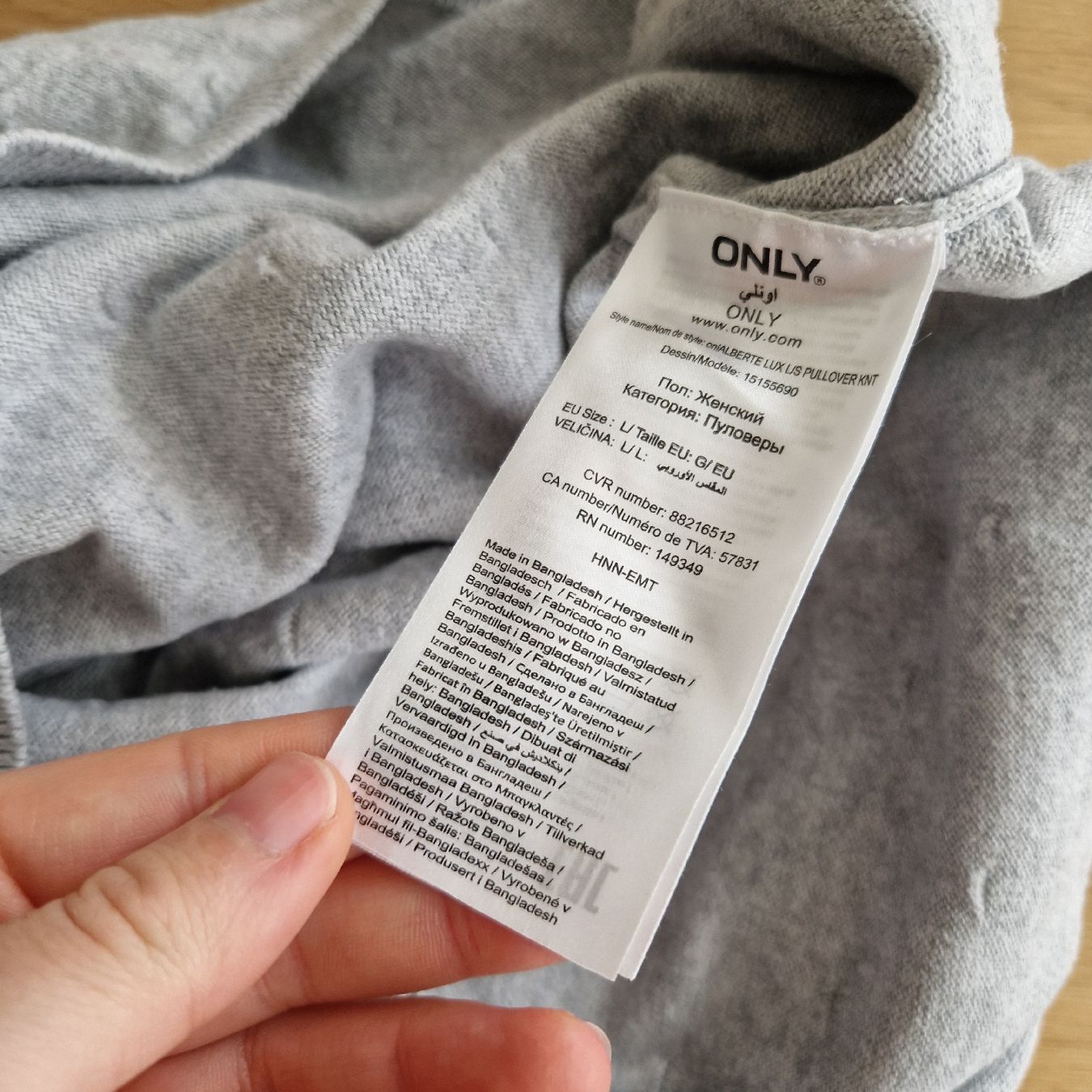 Only Maglioni & Felpe: ONLY Strickpullover, grau, Gr. L, Top Zustand! – Nuovo (secondo la descrizione) da Nendeln venduto da Zopfie_ 4