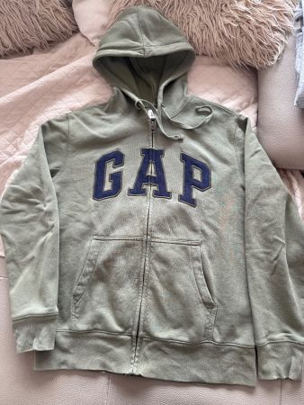 GAP Kapuzenjacke mit Reisssverschluss, dunkelgrün, Gr. S