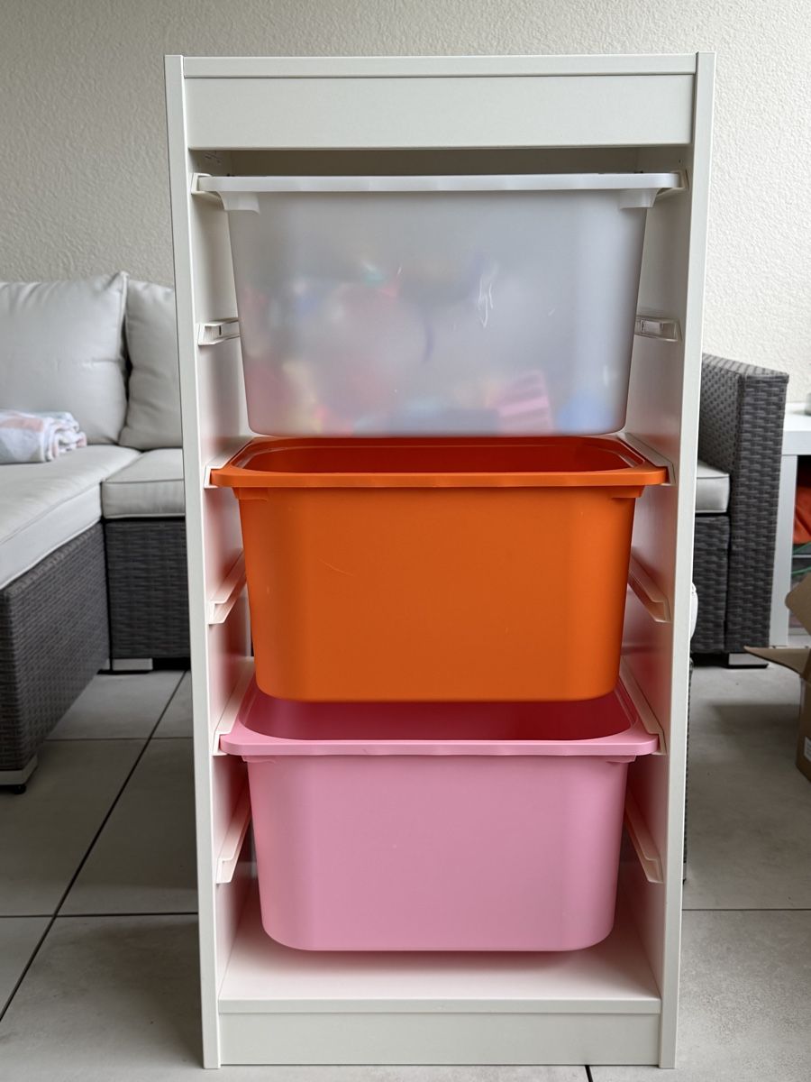 IKEA Trofast Regal weiss mit drei Boxen in gutem Zustand (Gebraucht) in ...