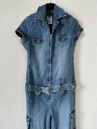 Revolt Jeans Co. Denim Jumpsuit, Size M,2000 vintage