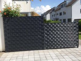 Flechtsichtschutzzaun, anthrazit, neu. 180x200 u 140x200