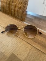 Lunettes de soleil Ray-Ban rondes dorées et brun clair