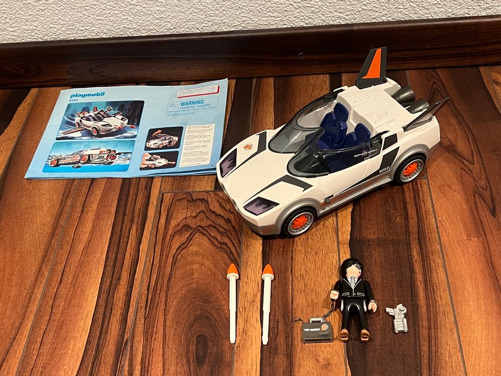PLAYMOBIL 9252 Agent P.'s Spy Racer - Action-Spielfigur Mit Fahrzeug